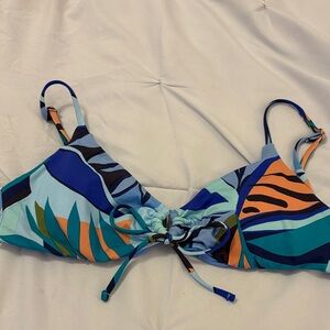 Hurley Blue and Orange Bikini Top